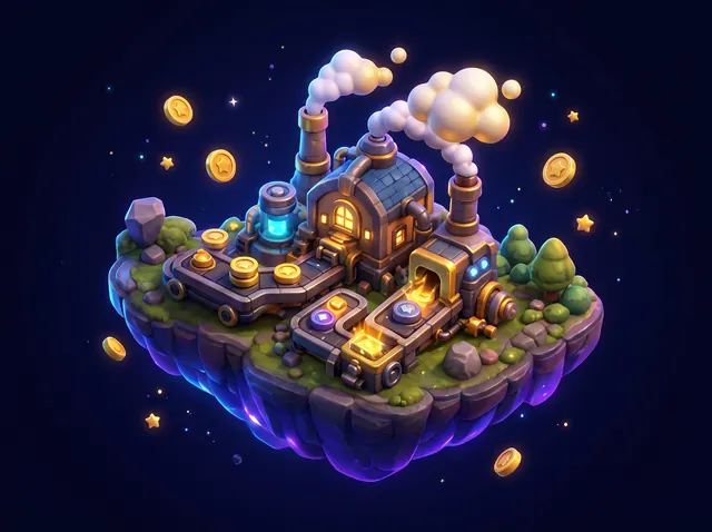 Minh hoạ 3D dòng game: Idle & Tycoon