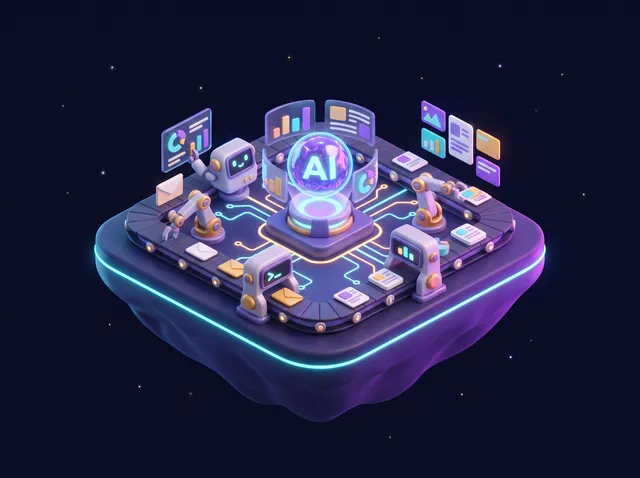 Minh hoạ 3D dịch vụ: Tích hợp AI & tự động hoá